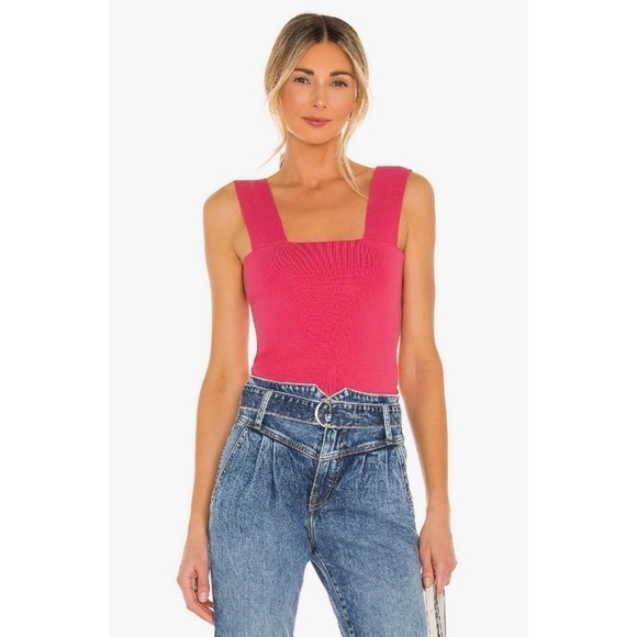 525 America Open Back Square Neck Tank in Pout Pink Size Large - Picture 1 of 13